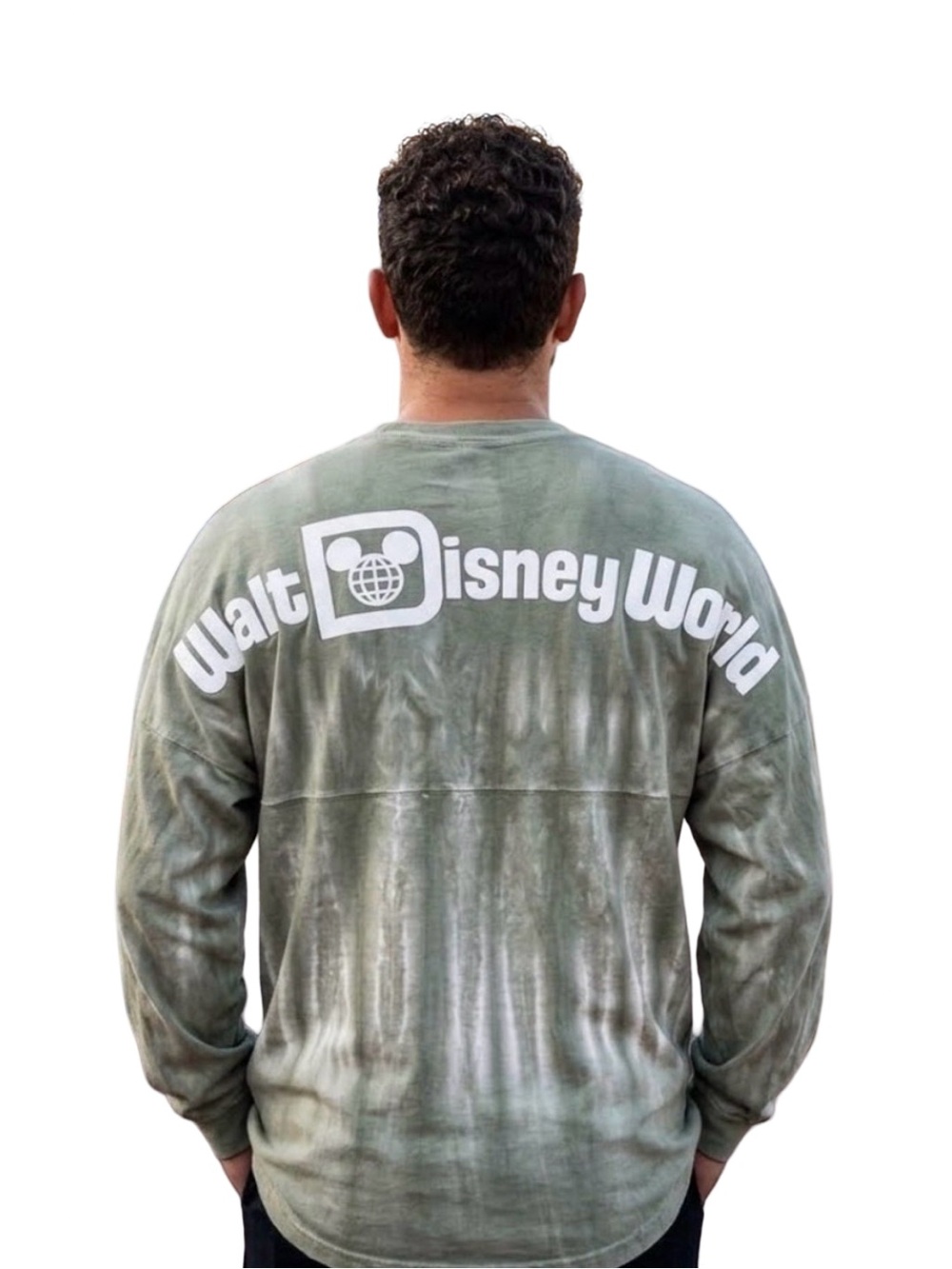Walt Disney World sage green tie dye acid wash masculine rugged Spirit Jersey XL